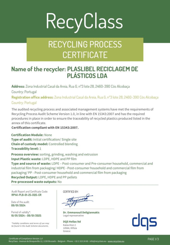 Certification RecyClass_1